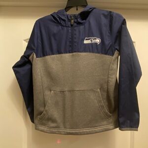 Seattle Seahawks NFL Youth Quarter-Zip Lightweight Jacket Size Small (8)